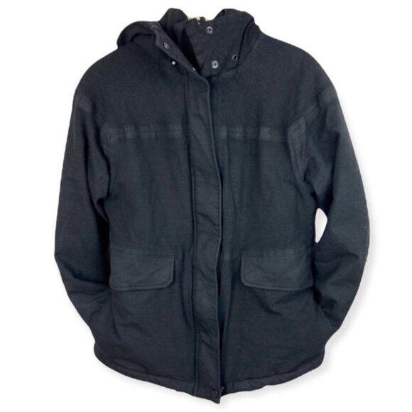 Aritzia Hooded Black Puffer Coat Community Size Small Biko Winter‎ Coat Puffer S - Picture 2 of 8